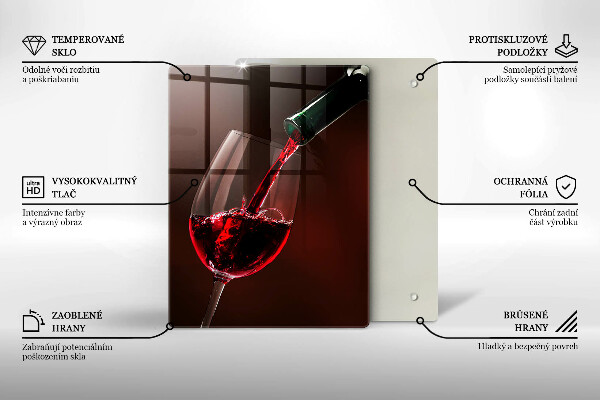 Protection plaque induction Un verre de vin