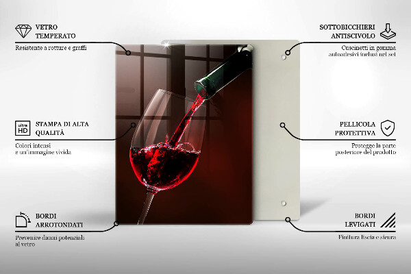 Protection plaque induction Un verre de vin