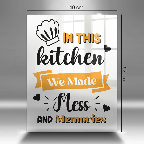 Protection plaque induction In this kitchen we made mess and memories