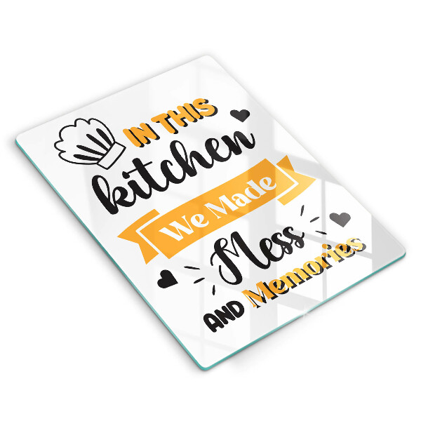 Protection plaque induction In this kitchen we made mess and memories