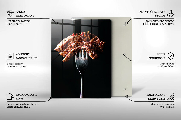 Protection plaque induction Viande à la fourchette