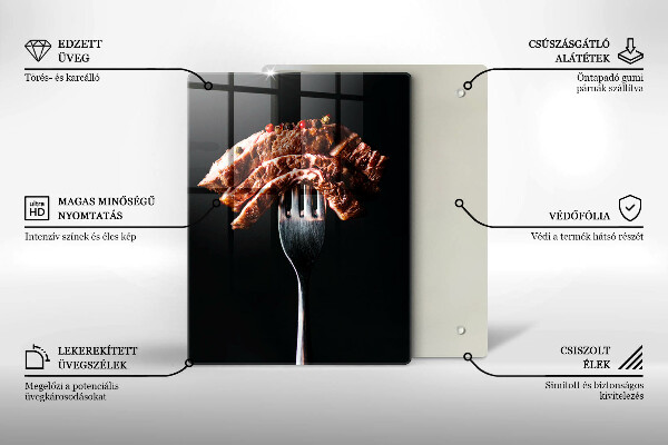 Protection plaque induction Viande à la fourchette