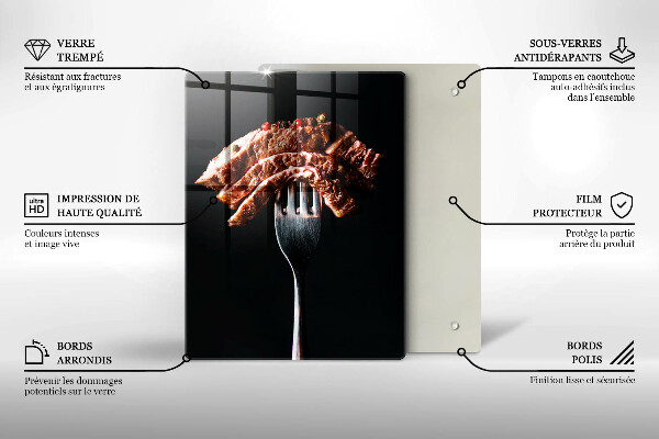 Protection plaque induction Viande à la fourchette