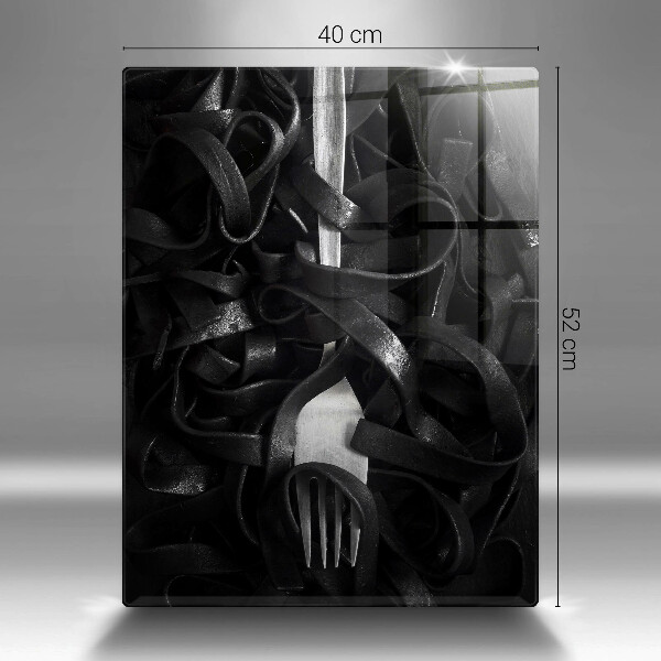 Protection plaque induction Pâtes noires et fourchette