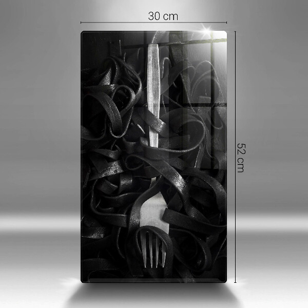 Protection plaque induction Pâtes noires et fourchette