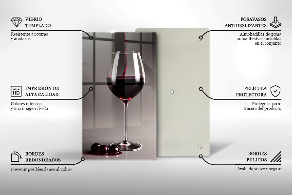 Protection plaque induction Verre et raisins