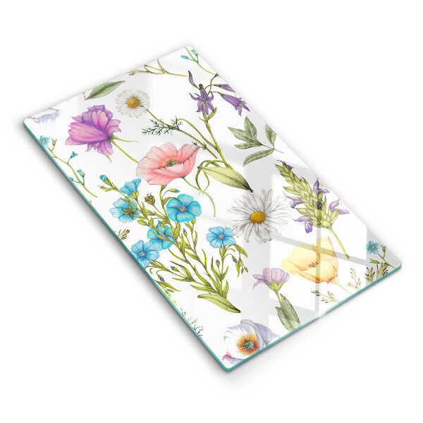 Protection plaque induction Illustration de fleurs