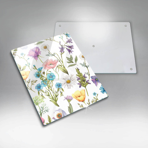 Protection plaque induction Illustration de fleurs
