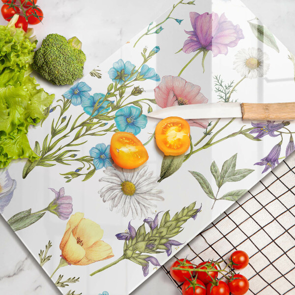 Protection plaque induction Illustration de fleurs