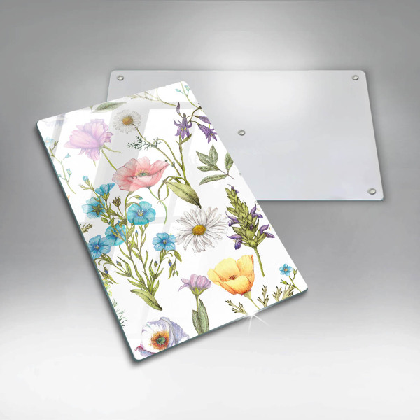 Protection plaque induction Illustration de fleurs