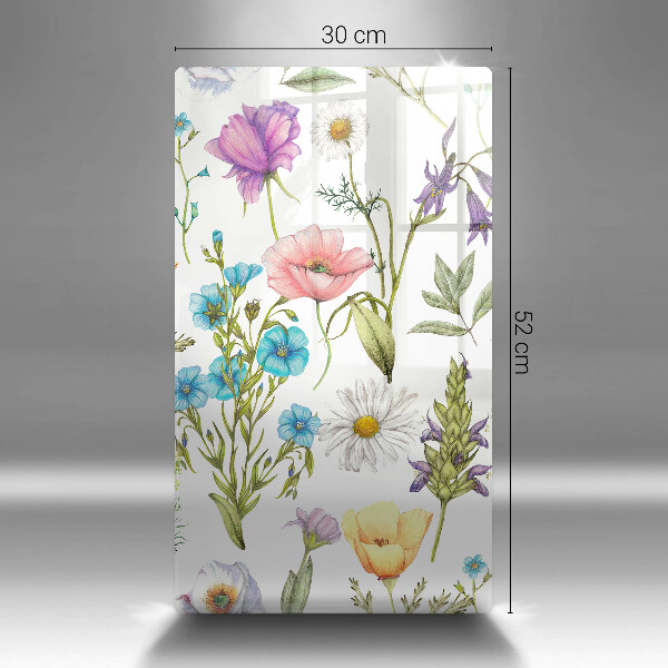 Protection plaque induction Illustration de fleurs