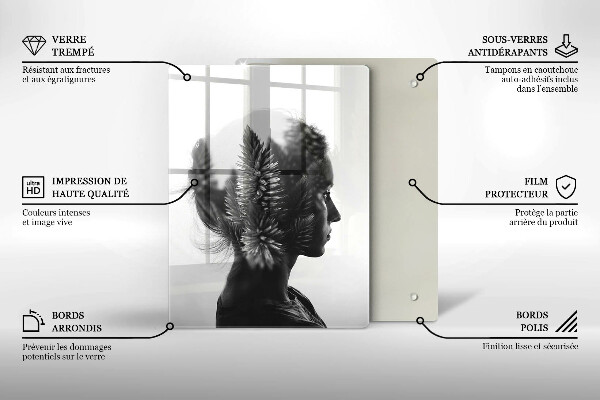 Protection plaque induction Femme et forêt