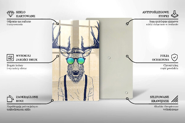 Protection plaque induction Illustration d'homme cerf