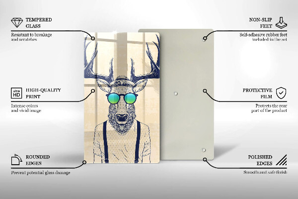 Protection plaque induction Illustration d'homme cerf