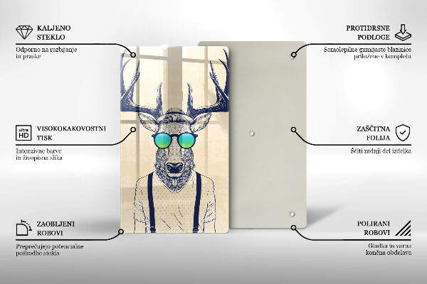 Protection plaque induction Illustration d'homme cerf