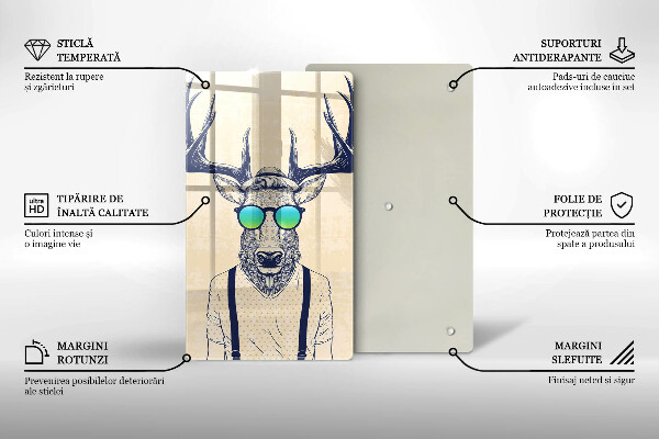 Protection plaque induction Illustration d'homme cerf