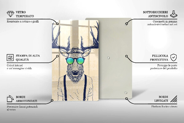 Protection plaque induction Illustration d'homme cerf