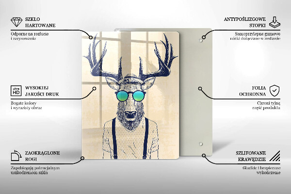 Protection plaque induction Illustration d'homme cerf