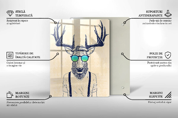 Protection plaque induction Illustration d'homme cerf