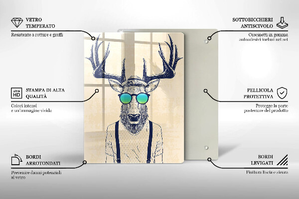 Protection plaque induction Illustration d'homme cerf