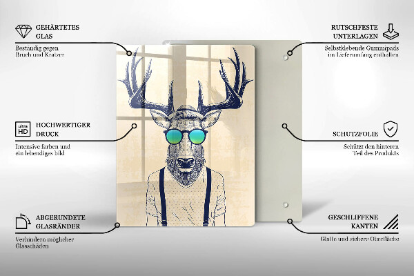 Protection plaque induction Illustration d'homme cerf