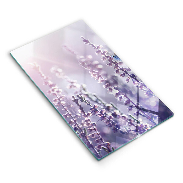 Protection plaque induction Fleurs sauvages et papillon