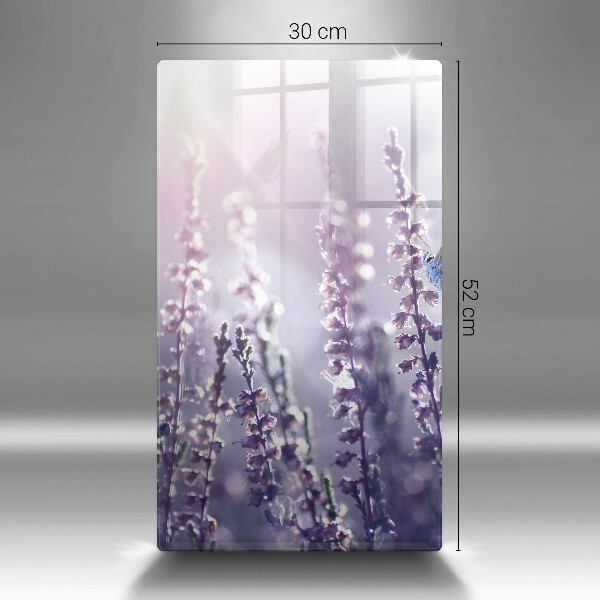 Protection plaque induction Fleurs sauvages et papillon