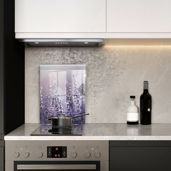 Protection plaque induction Fleurs sauvages et papillon