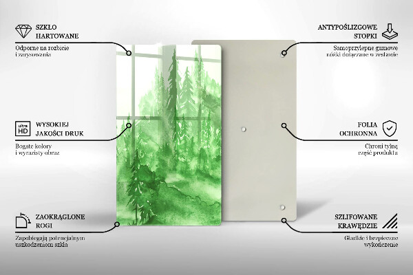 Protection plaque induction Forêt peinte