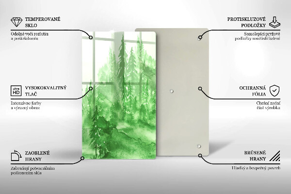 Protection plaque induction Forêt peinte