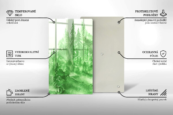 Protection plaque induction Forêt peinte