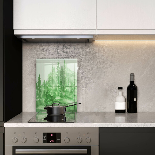 Protection plaque induction Forêt peinte