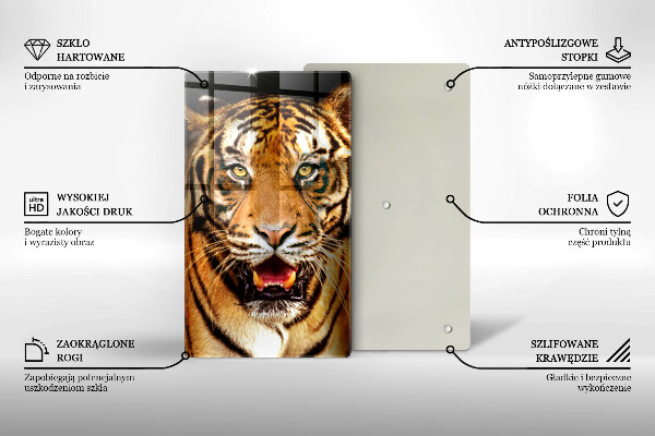 Protection plaque induction Tigre animal sauvage
