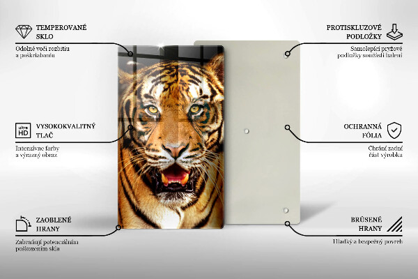 Protection plaque induction Tigre animal sauvage