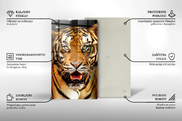 Protection plaque induction Tigre animal sauvage