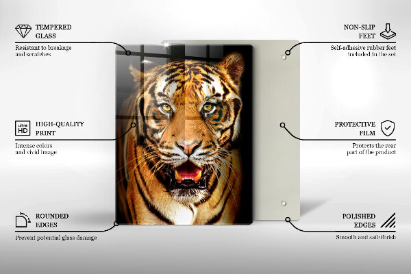 Protection plaque induction Tigre animal sauvage