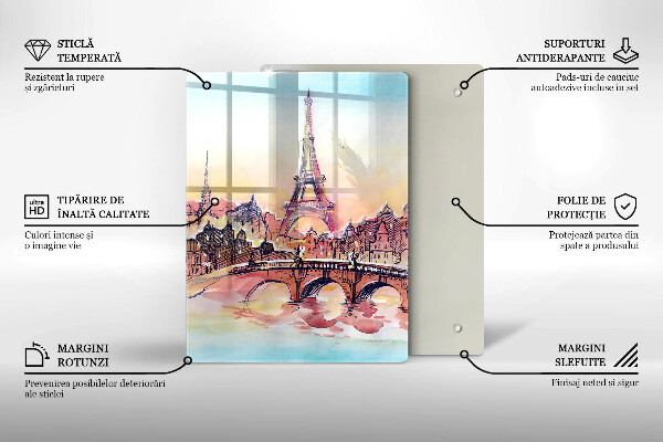 Protection plaque induction Paysage de Paris Tour Eiffel
