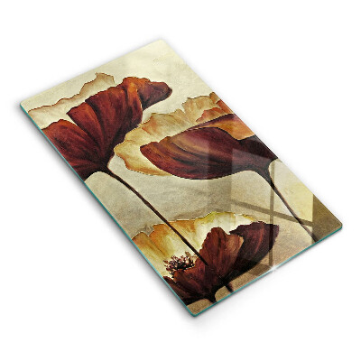 Protection plaque induction Fleurs de bohème peintes