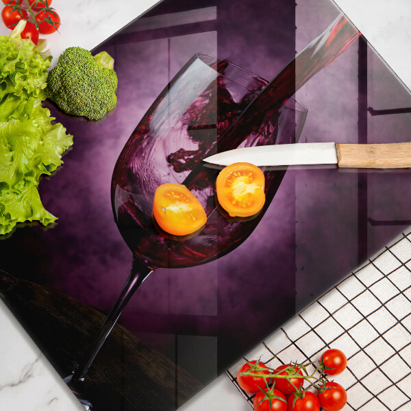 Protection plaque induction Un verre de vin