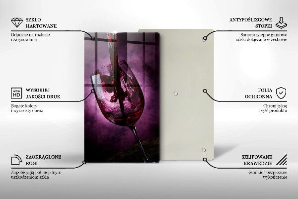 Protection plaque induction Un verre de vin