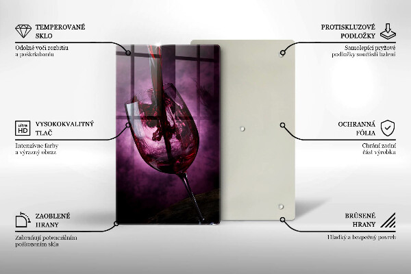 Protection plaque induction Un verre de vin