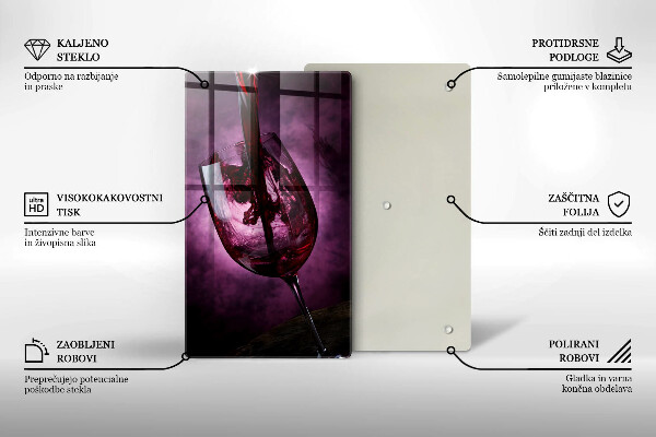 Protection plaque induction Un verre de vin