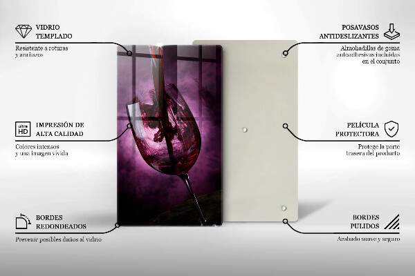 Protection plaque induction Un verre de vin