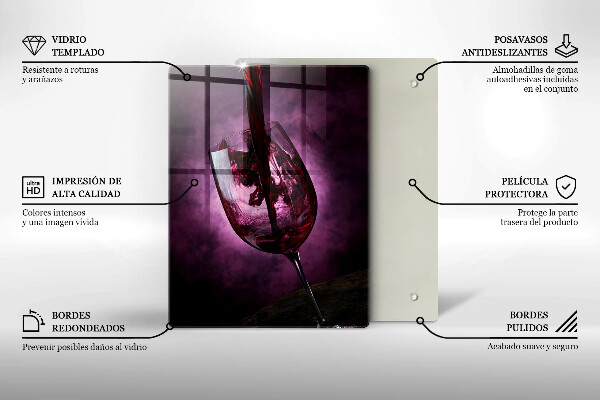 Protection plaque induction Un verre de vin