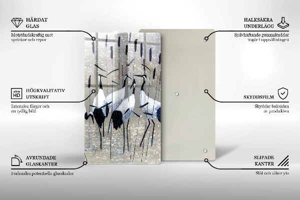 Protection plaque induction Grues japonaises