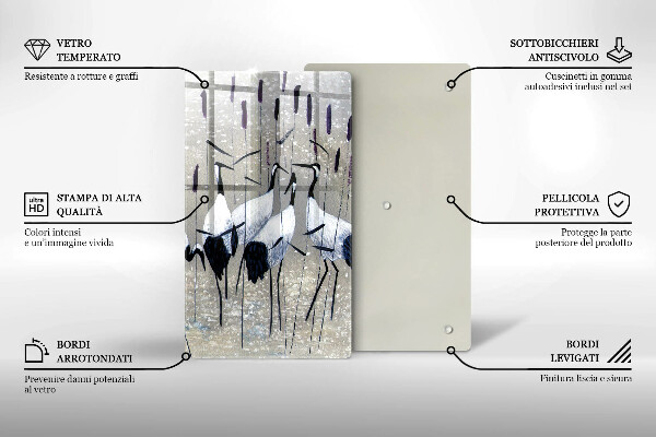 Protection plaque induction Grues japonaises