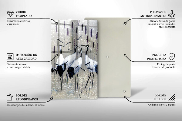 Protection plaque induction Grues japonaises