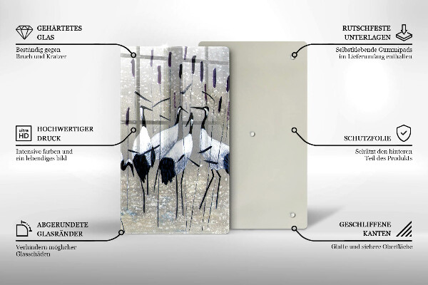 Protection plaque induction Grues japonaises