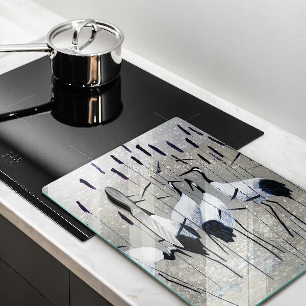 Protection plaque induction Grues japonaises