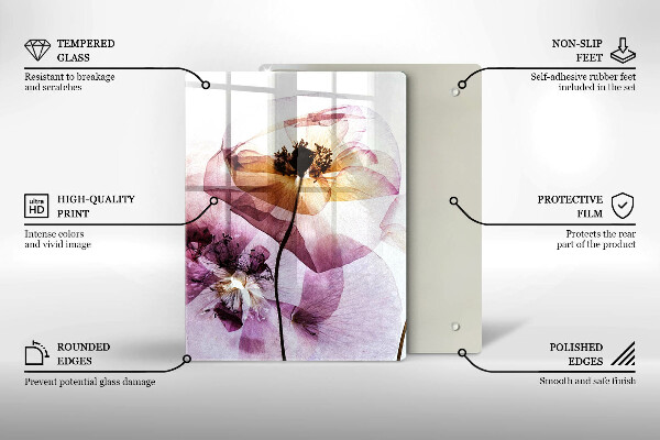 Protection plaque induction Fleurs délicates